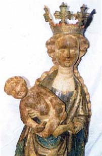 Ausschnitt aus dem Altar: Maria und das Jesuskind