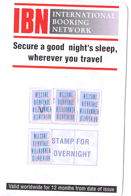 Hostelling Card Stamp for Overnight
